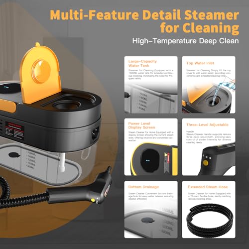 Portable Steam Cleaner with 15 pcs Accessories R566834