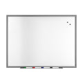 Magnetic Porcelain Dry Erase Board Gunmetal Frame 4' x 3' F7515