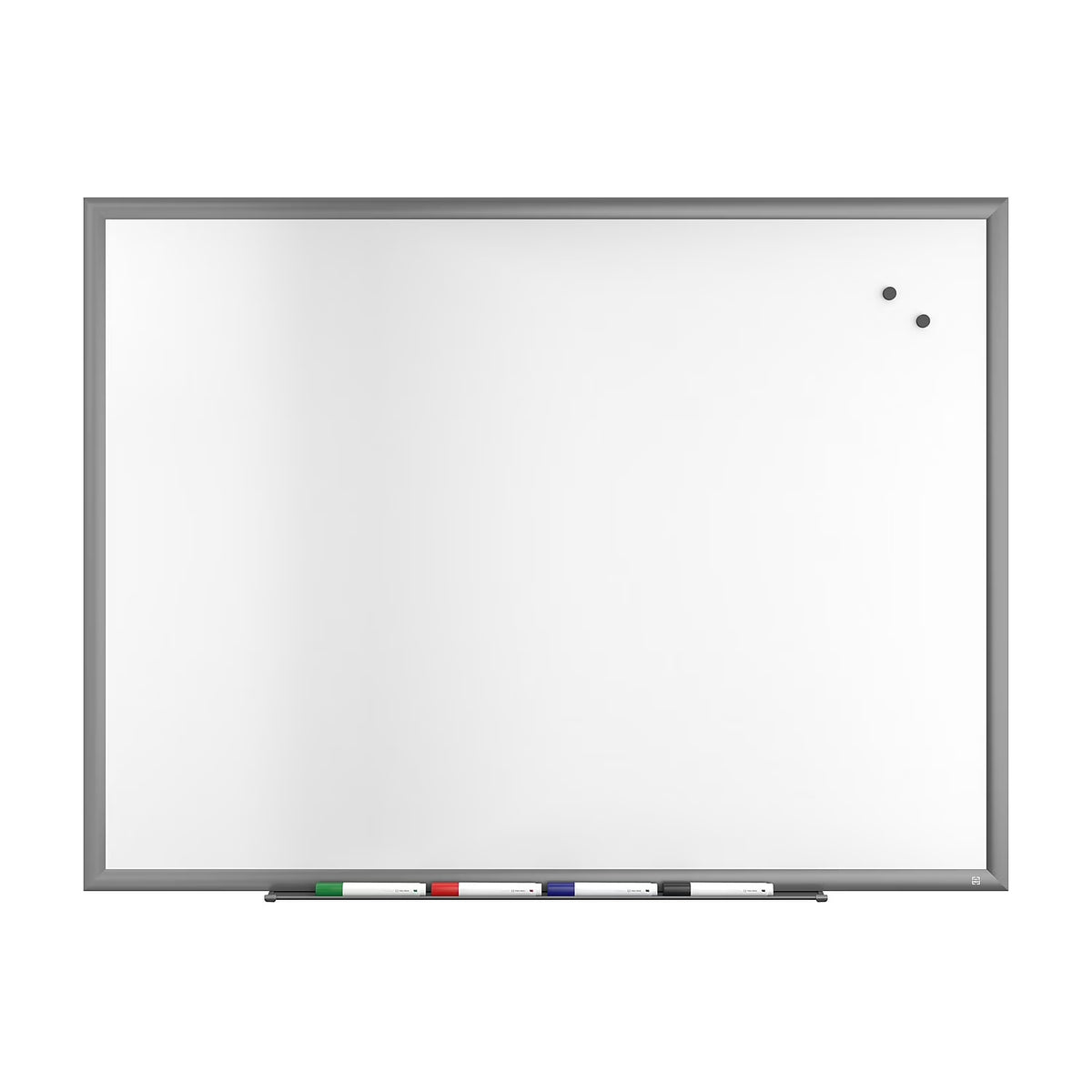 Magnetic Porcelain Dry Erase Board Gunmetal Frame 4' x 3' F7515