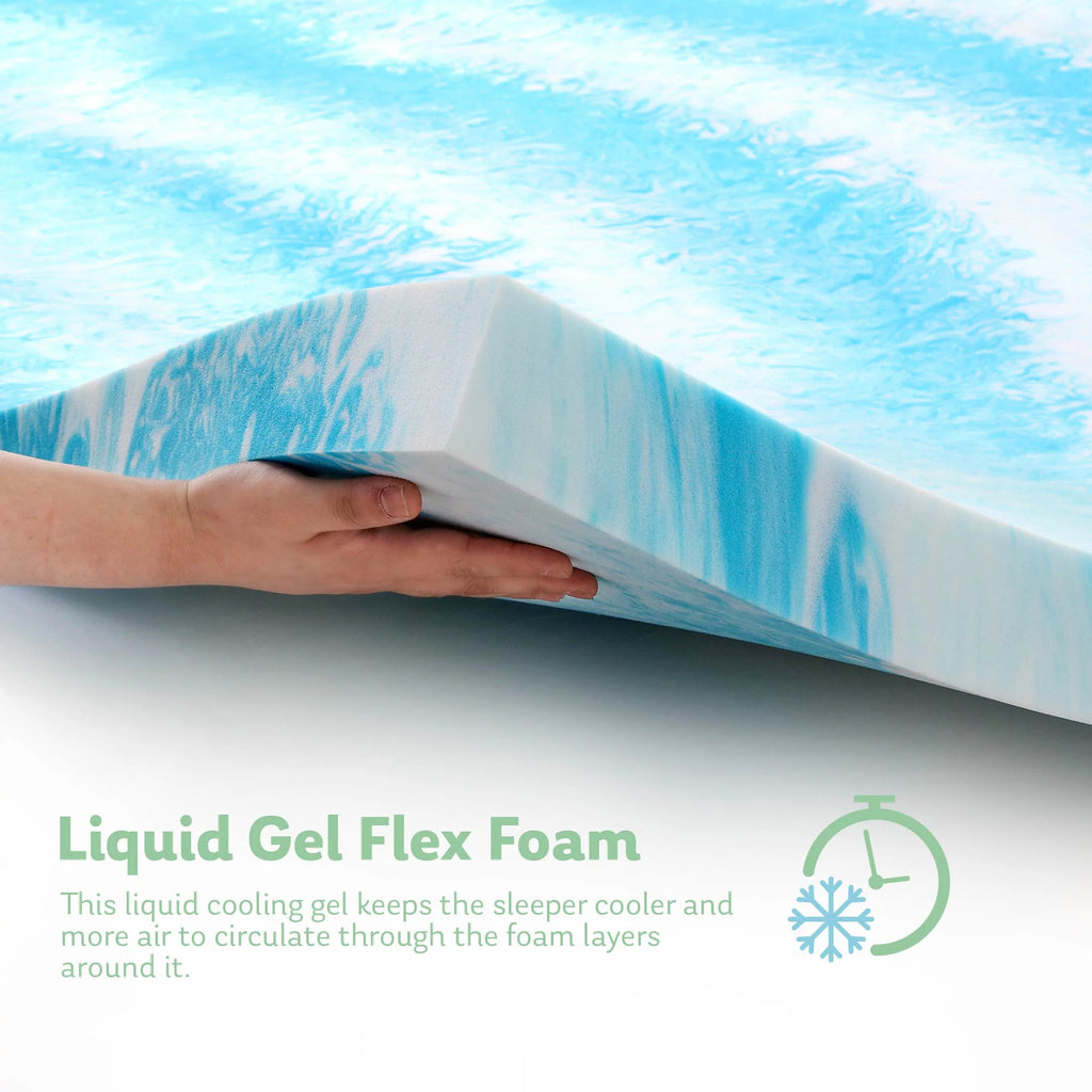 Black 8 inch Twin Size Gel Memory Foam Mattress Y454