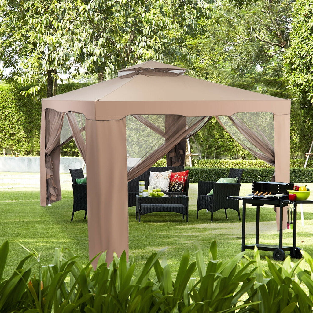 10'x 10' Canopy Gazebo with Mosquito Netting Z16234