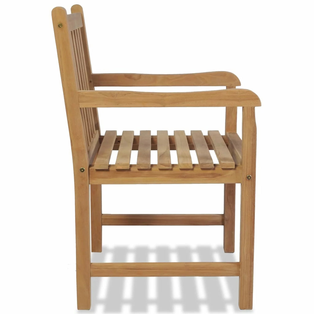 2 pcs Solid Teak Wood Patio Chairs B38118