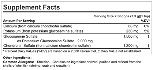 Glucosamine 1500 Chondroitin 1200 Bulk Powder Q8623