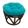 Rattan Ottoman with Micro Suede Cushion P841