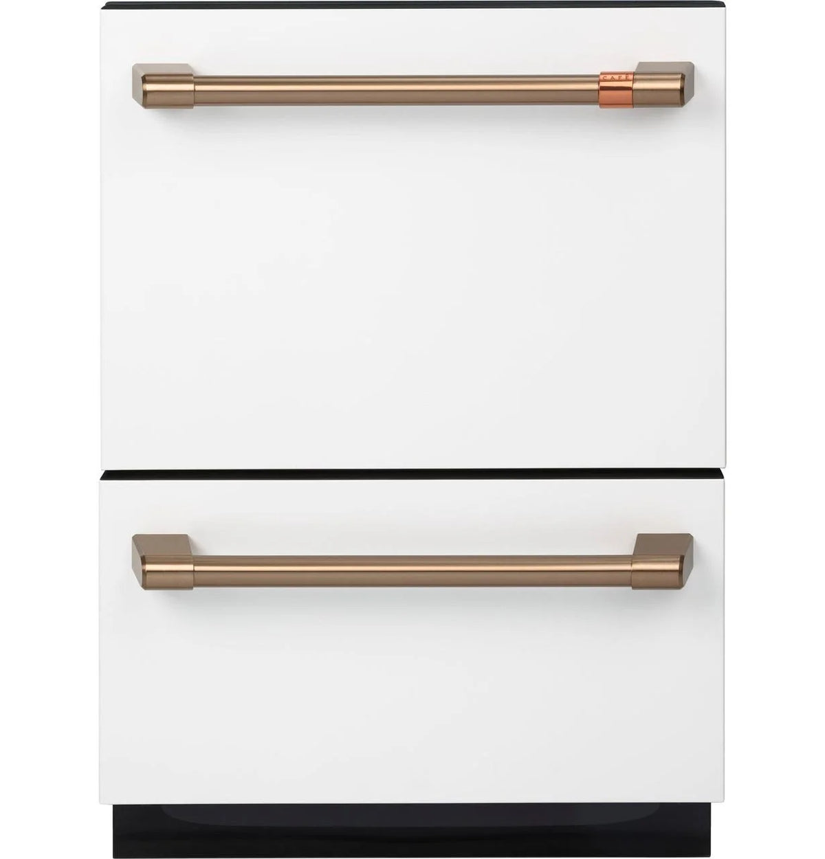 24" Wide Double Drawer Dishwasher - Matte White / Brushed Bronze M114426