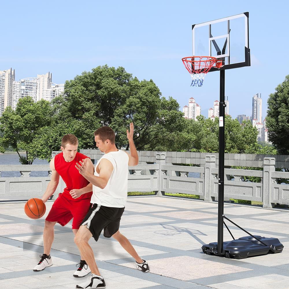 44in Portable Adjustable Basketball Hoop with Wheels C6821
