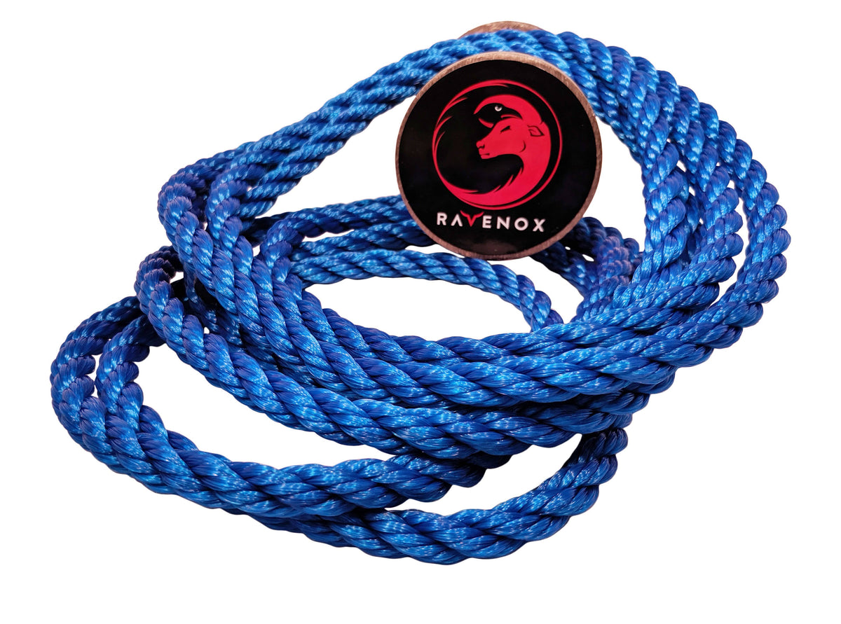 Blue Twisted Polypropylene Rope 3/8-Inch x 600-feet K9196