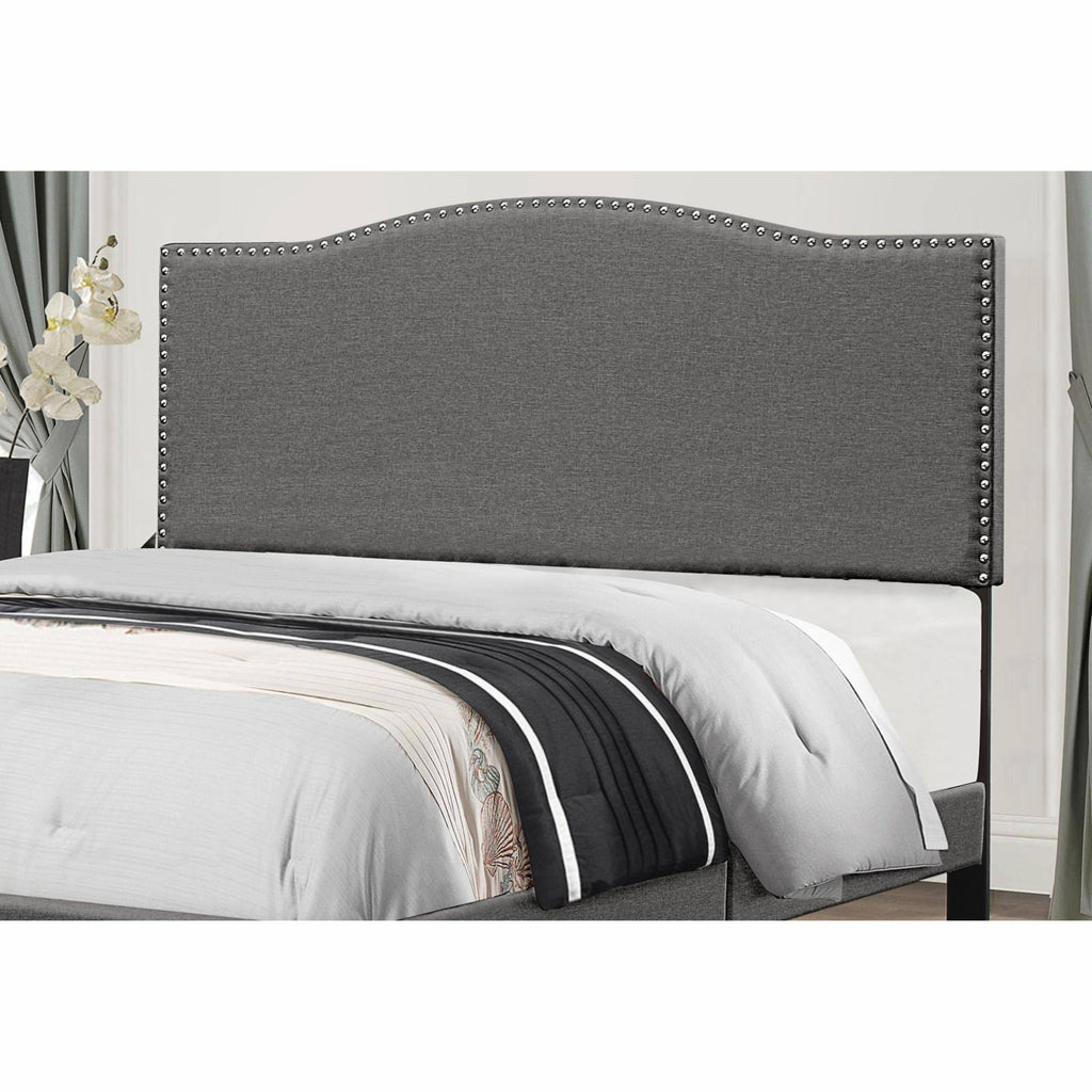 Stone Fabric King Metal Headboard V45047