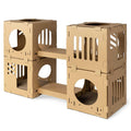 Modular Cardboard Cat House DIY Corrugated Cardboard Configurable Play Tower Condo Z16294