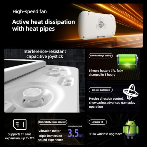 Black Handheld Retro Game Console with 128G Card F9235