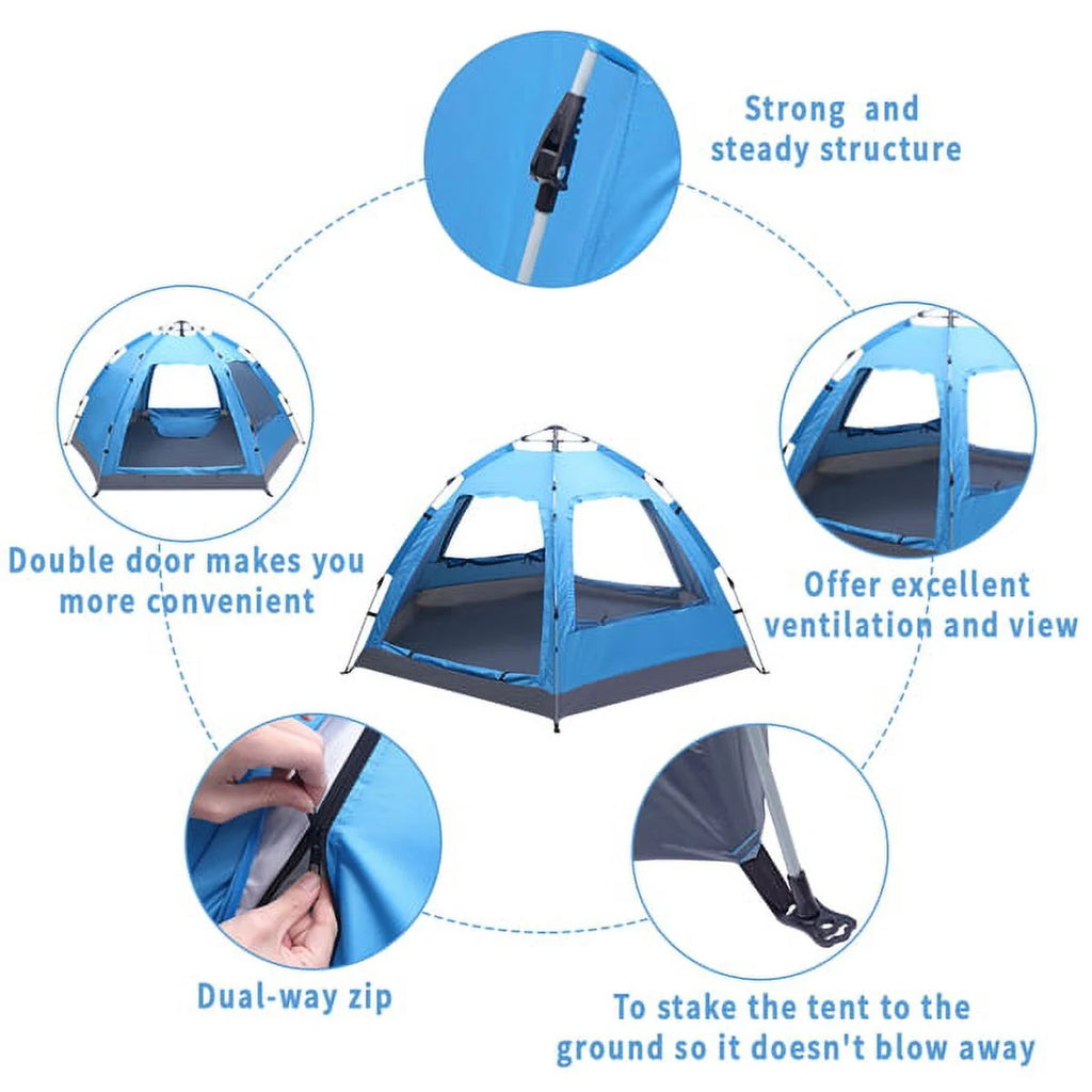 3-4 Person Instant Pop Up Waterproof Tent T562474