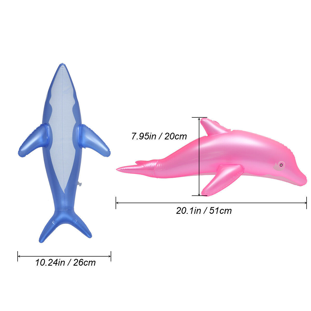 Inflatable Dolphin Bath Toy (Blue) Y906
