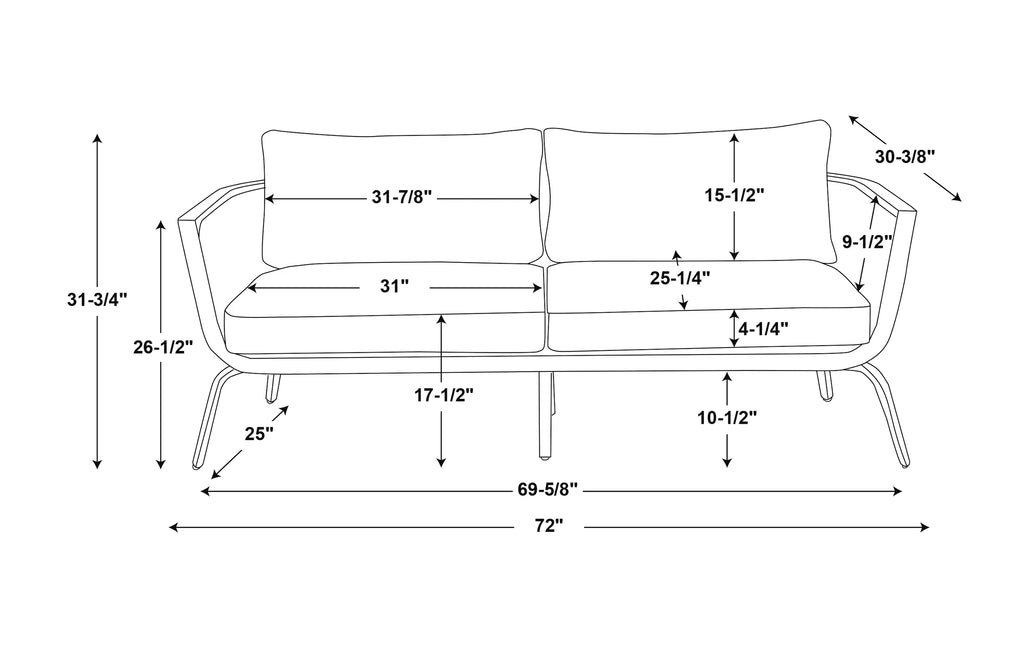 Black Outdoor Loveseat I71560