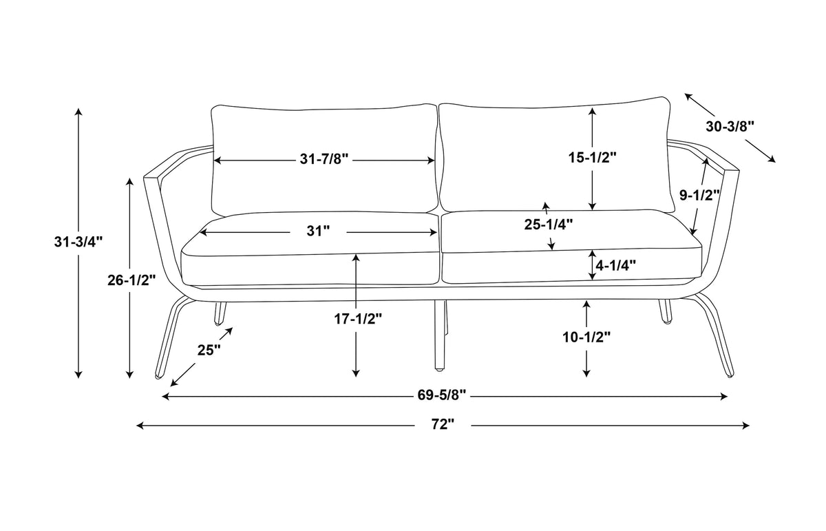Black Outdoor Loveseat I71560