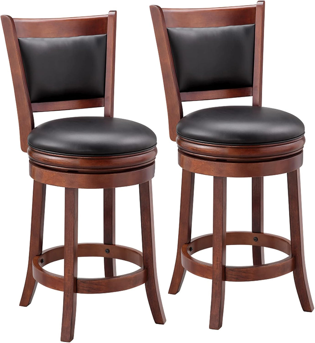 Cappuccino Swivel Stool, 29-Inch, Pack of 2 L585271