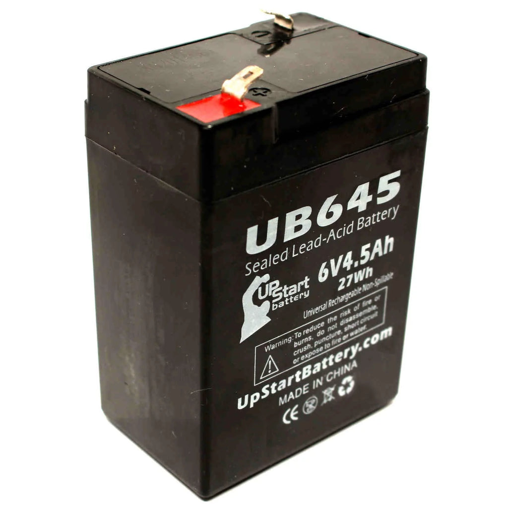 2x Pack 6V 4.5Ah Sealed Lead Acid Battery with F1 to F2 Terminal Adapters X326051