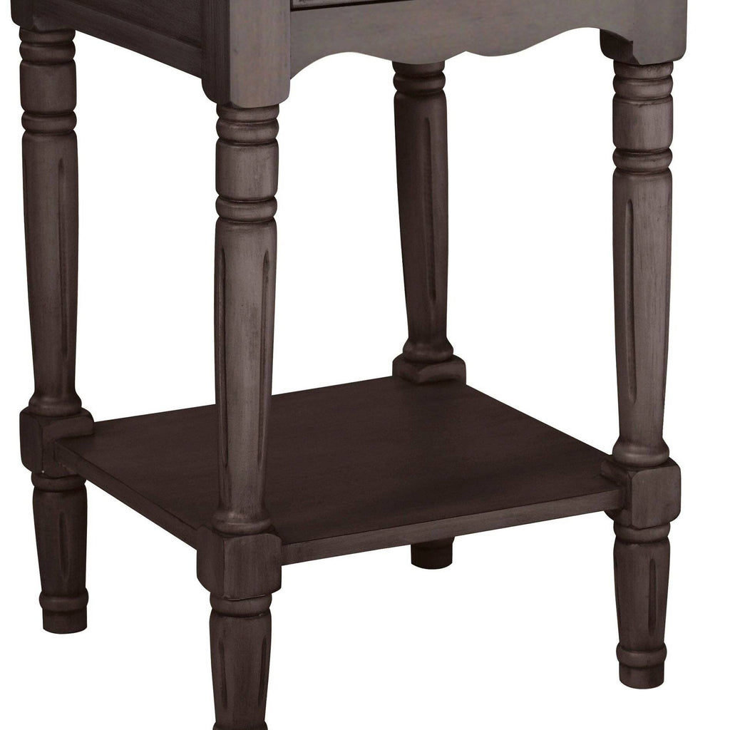 Antiqued Solid Wood Night Stand S36835