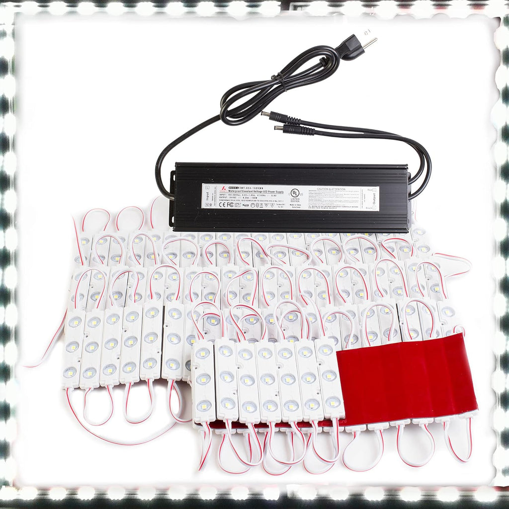 24v Pure White LED Light Module + UL 24v Power Supply Package (60FT) U111