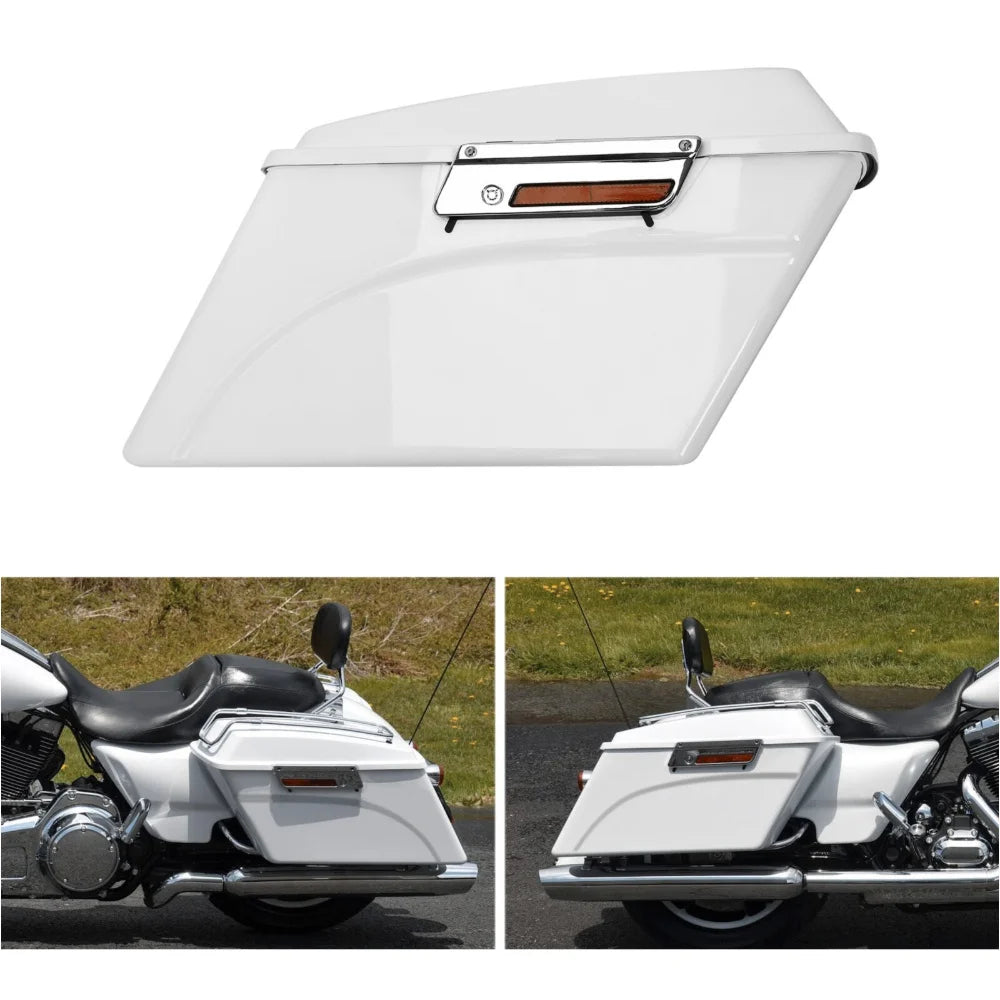 White Hard Saddlebag Trunk O2063