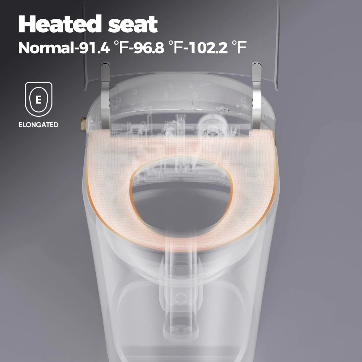 Smart Heated Bidet Toilet with Remote Control B608