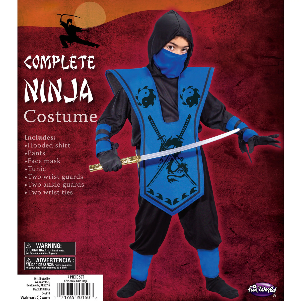 Blue Ninja Halloween Costume J855