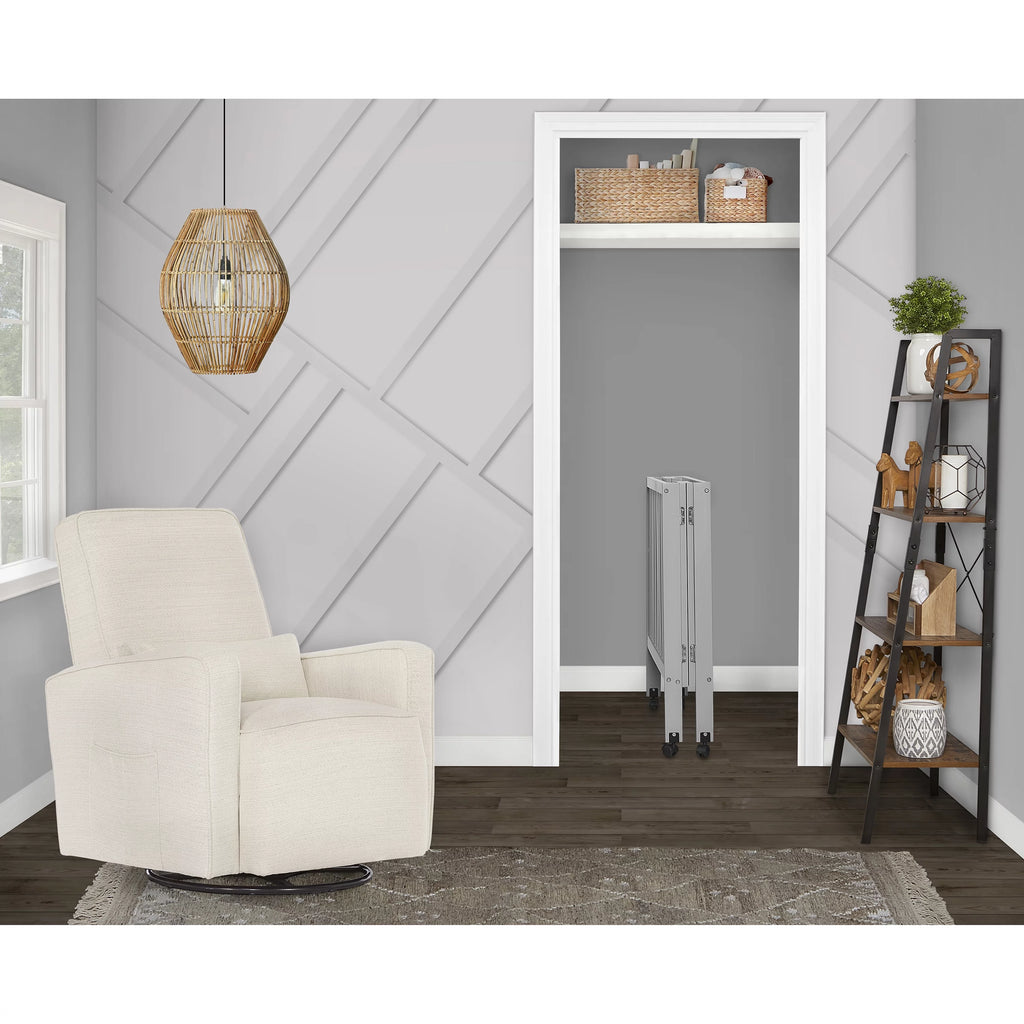 Pebble Grey Folding Crib K120