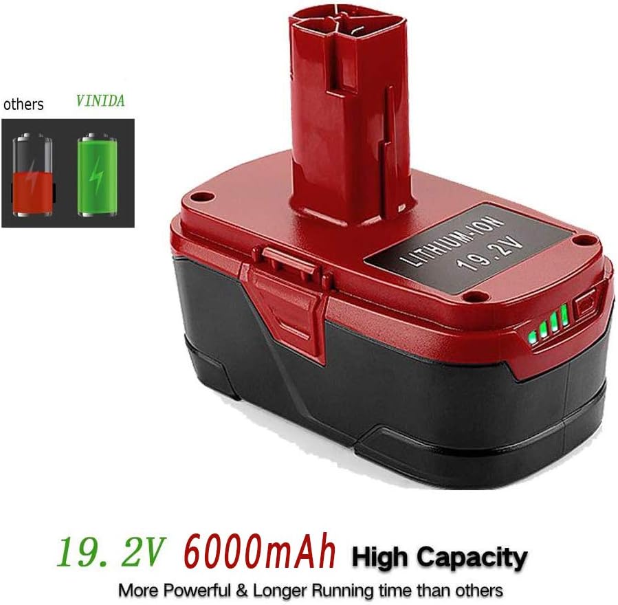 2 Pack 19.2V 6000mAh Lithium Battery Replacement J95476