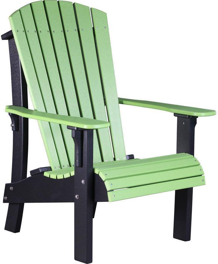 Lime Green on Black Adirondack Chair N887326