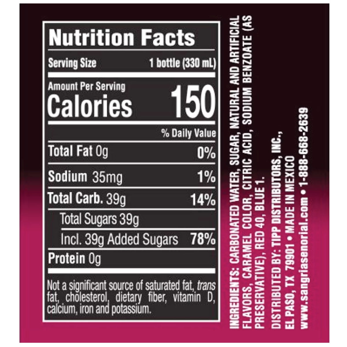 12/11.16 fl. oz. Glass Bottle Case (12-Pack) Sparkling Non-Alcoholic Sangria U359