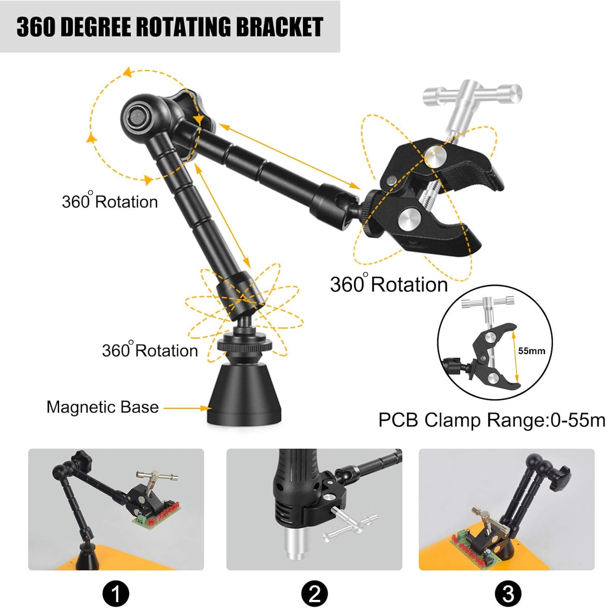 Soldering Station with Six Flexible Helping Hand Arms C4628