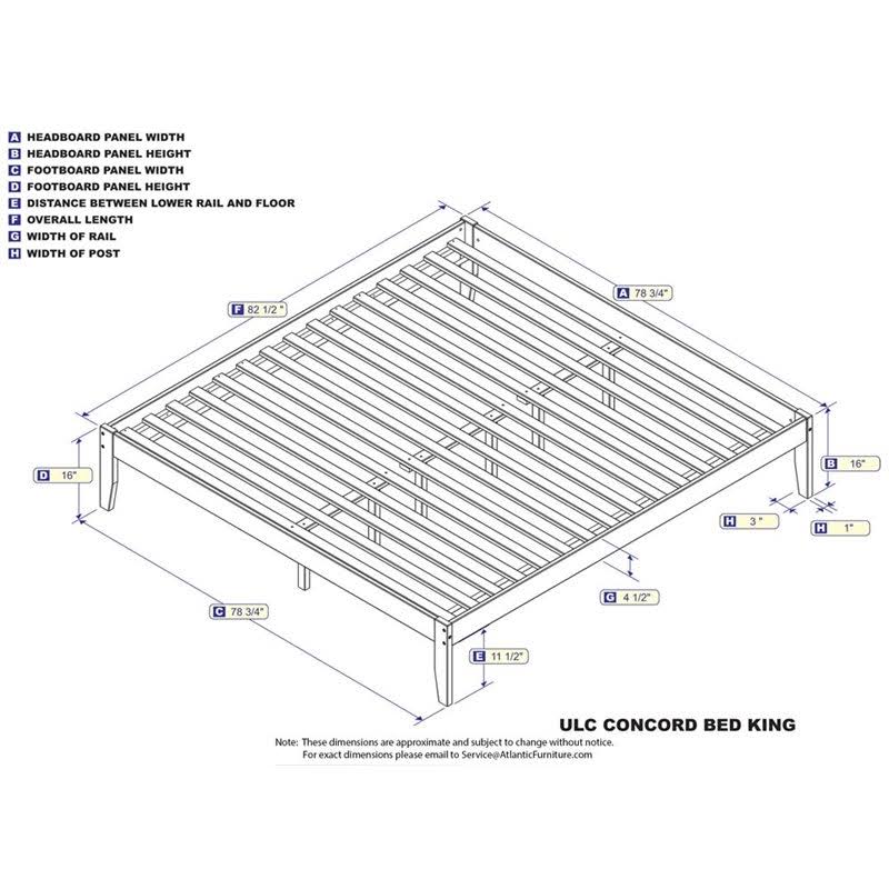 King Caramel Latte Open Foot Bed H992