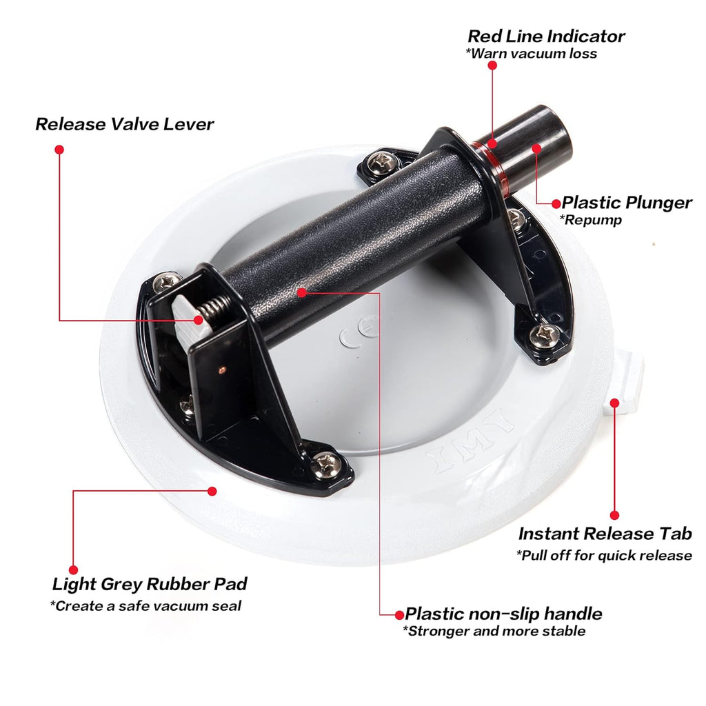 8 Glass Suction Cup with Handle and Pump L239214