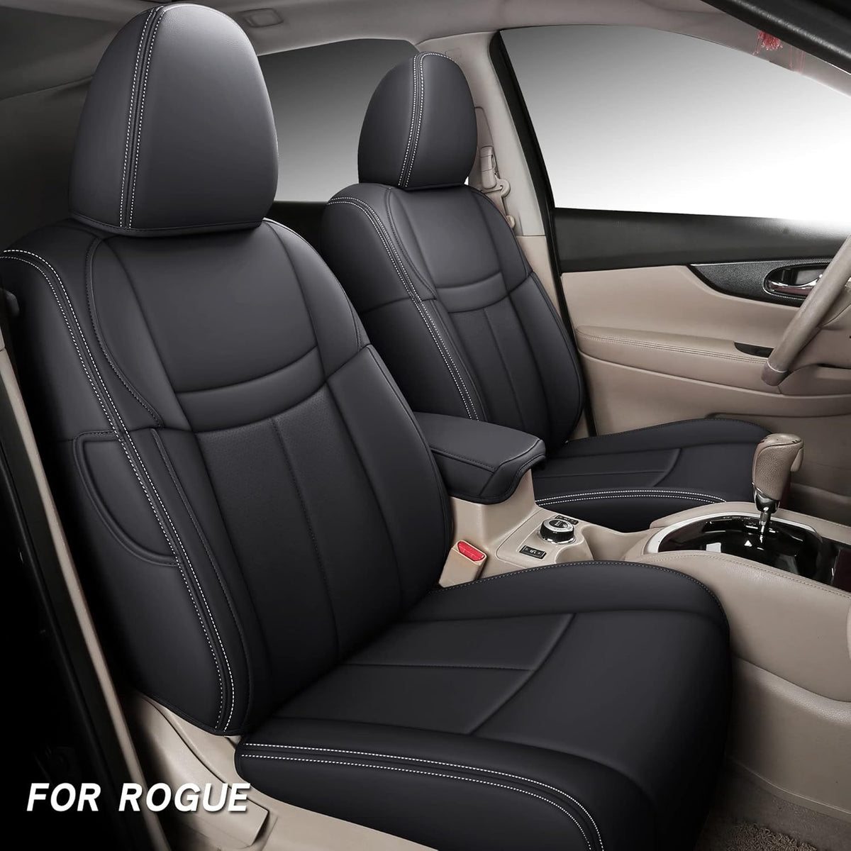 Faux Leather Custom Car Seat Covers Full Set N4454
