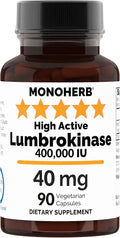 90 Vegetarian Capsules Lumbrokinase 40 mg U6790