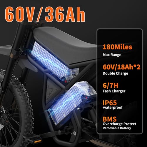 2500W Electric Dirt Bike with Removable Batteries E9192