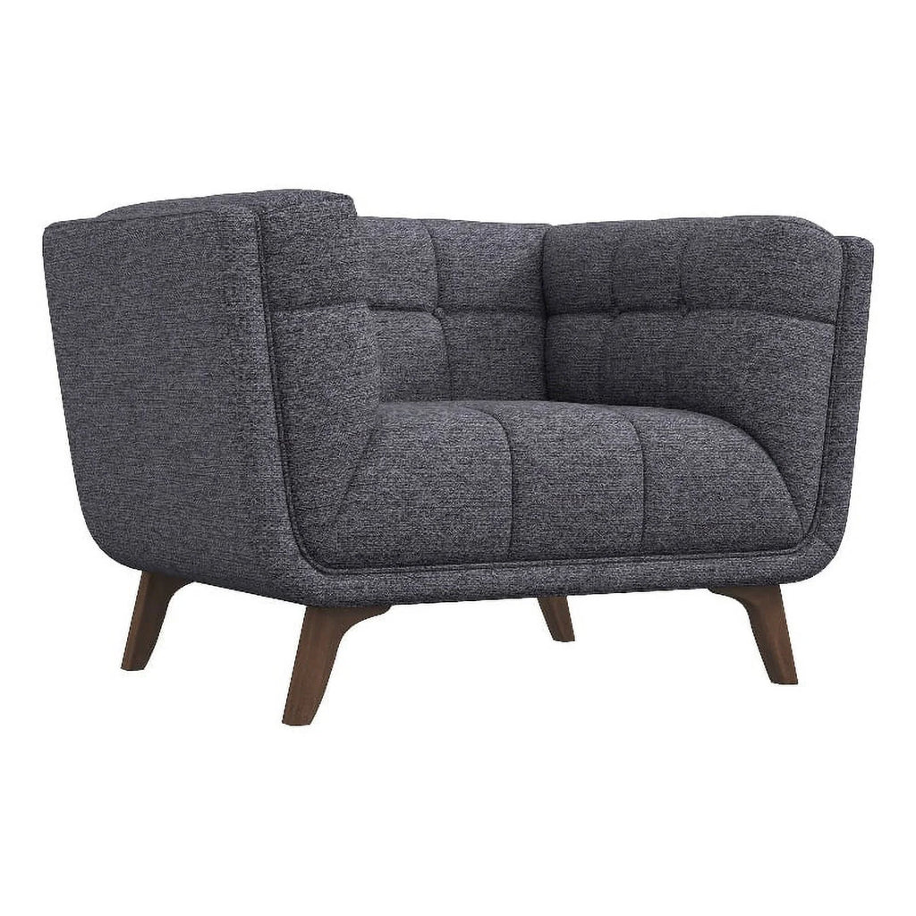 Mid Century Modern Fabric Accent Chair in Gray V549686