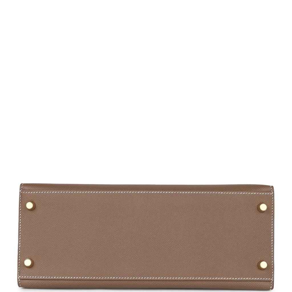 Kelly 28 Etoupe Epsom Handbag J7460