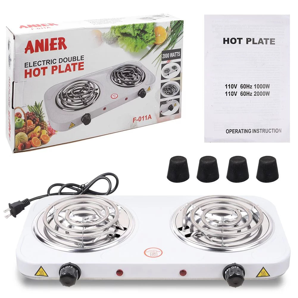 2000w Portable Electric Double Burner K7554
