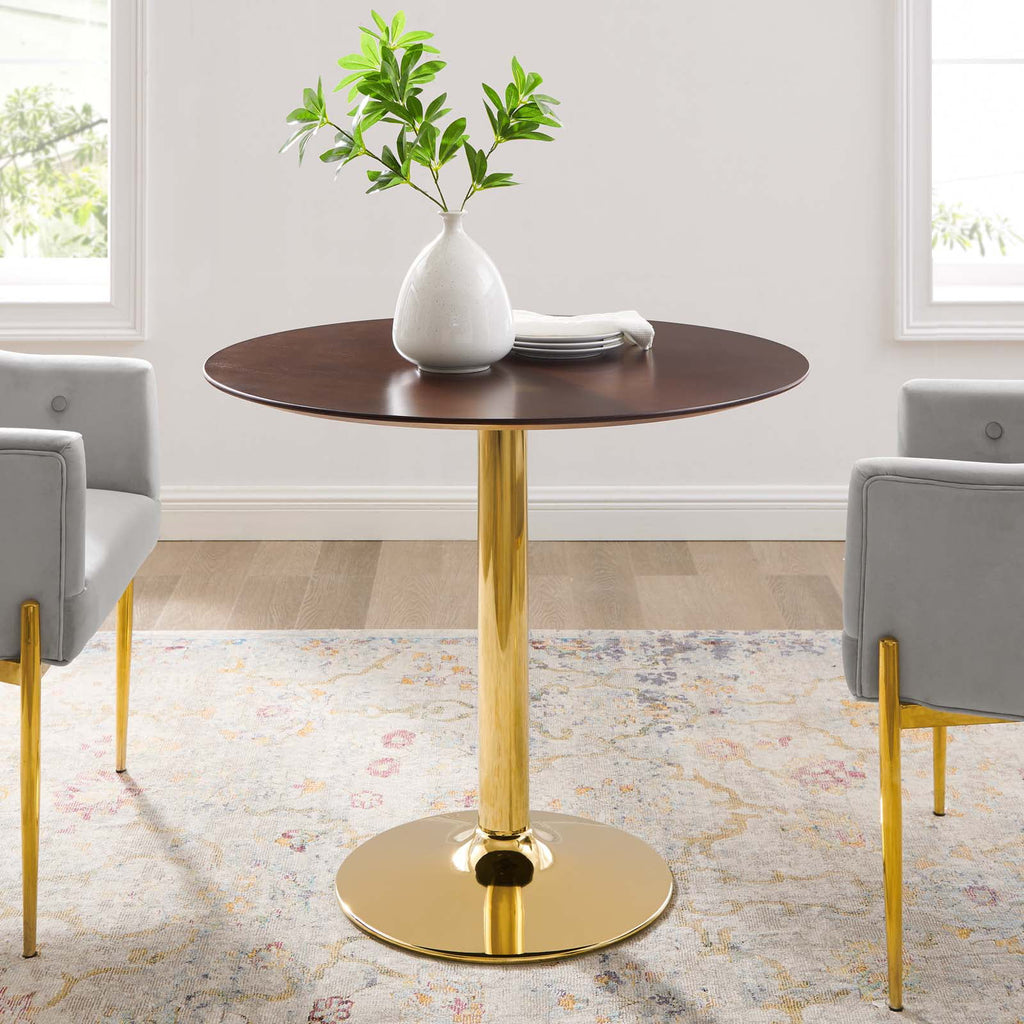 Round Wood & Metal Dining Table R68030