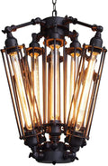 8-Lights Industrial Metal Pendant Chandelier T55550