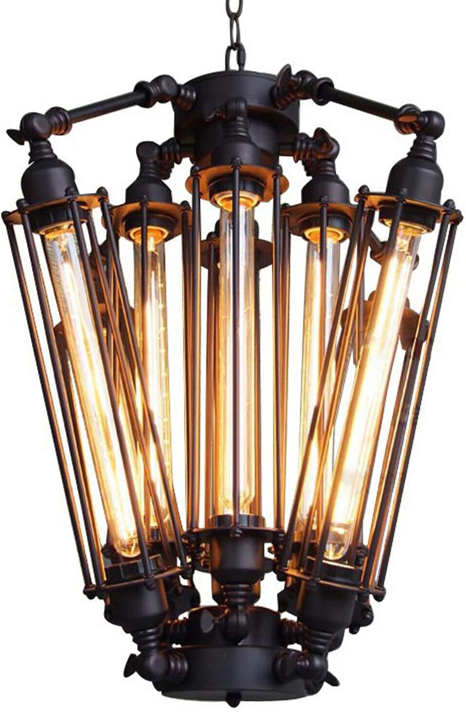8-Lights Industrial Metal Pendant Chandelier T55550