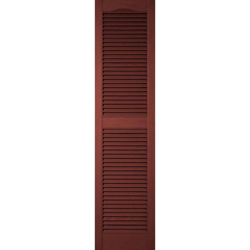 14 1/2 inch x 86 inch Vinyl Open Louver Shutters with Shutter-Loks (Per Pair) Z421939