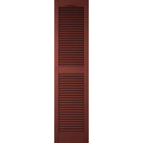 14 1/2 inch x 86 inch Vinyl Open Louver Shutters with Shutter-Loks (Per Pair) Z421939