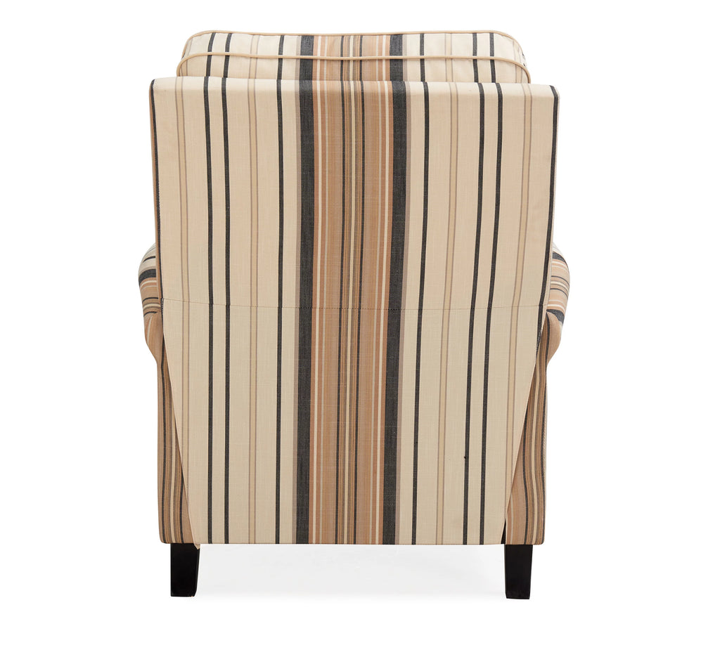 Brown and Black Woven Stripe Recliner Chair I9687