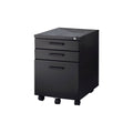 Black File Cabinet with Lock System and Caster Support H45733