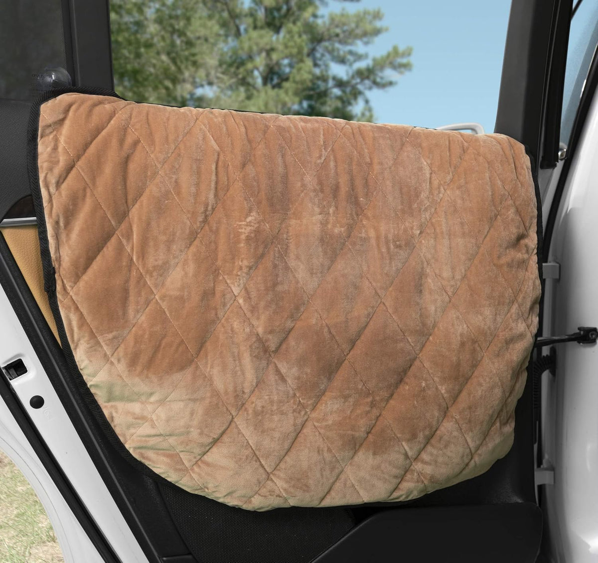 Velvet Car Door Protector, Washable & Waterproof, Set of 2 Desert Sand I1739
