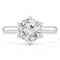 14K White Gold 0.9 CTW Round Diamond Solitaire Engagement Ring Z9184