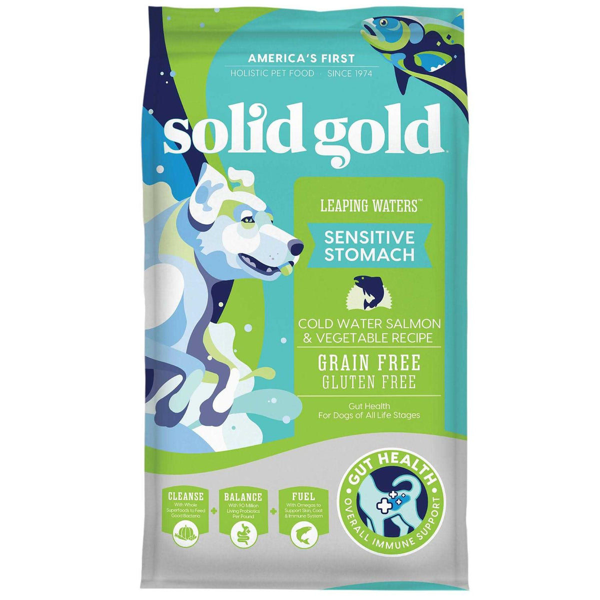 Solid Gold Leaping Waters Cold Water Salmon Dry Dog Food D754606