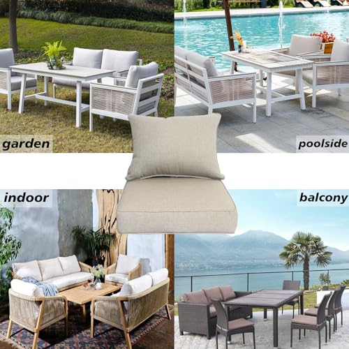 20"x42" Water-Proof Outdoor Dining Cushion Set of 1 with Handles & Ties A480602