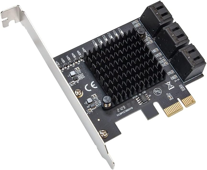 6 Port SATA III to PCIe 3.0 x1 Non-RAID Expansion Card J2374